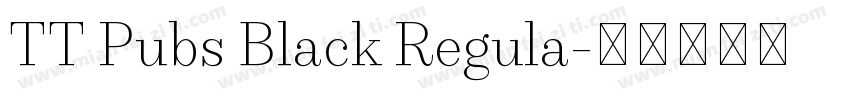 TT Pubs Black Regula字体转换